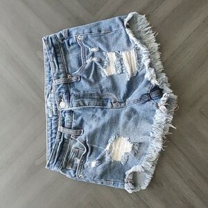 Mossimo distressed jean shorts